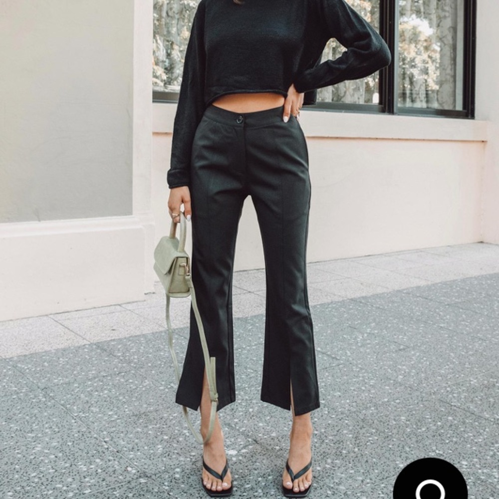 Princess Polly Black Cropped Pants
